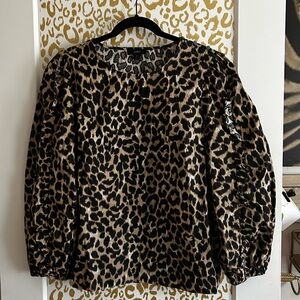 J. Crew Animal Print Top